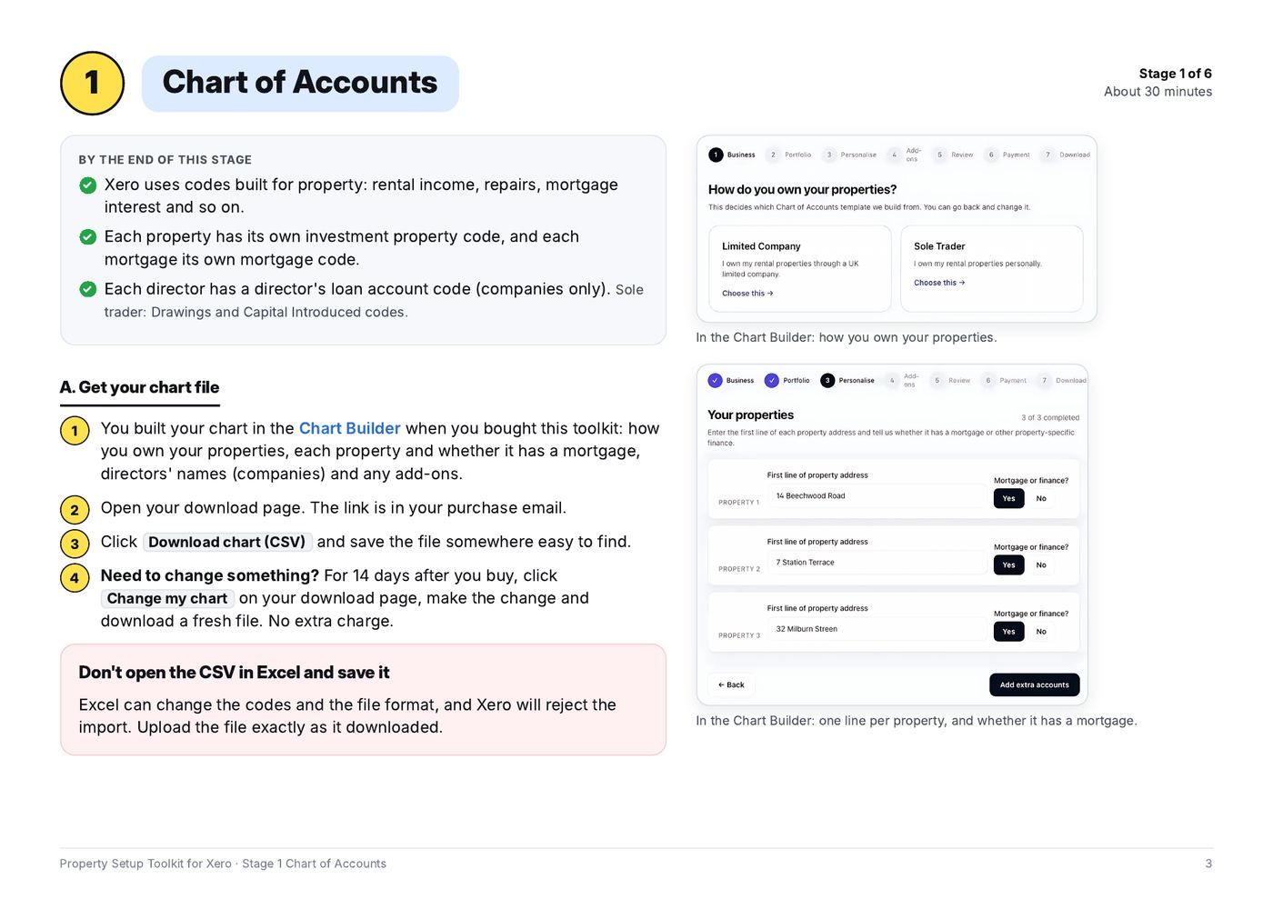 Stage 1: Chart of Accounts