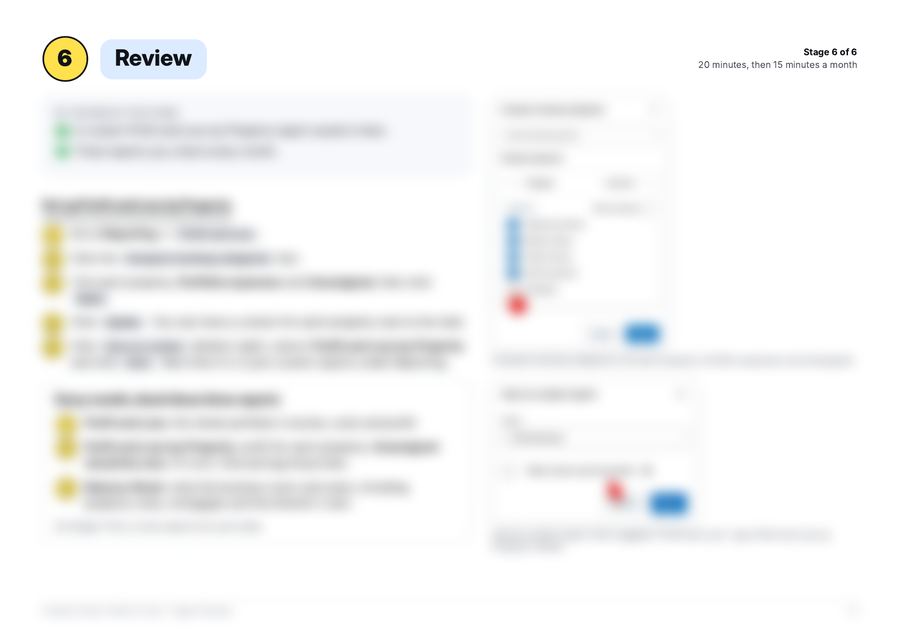 Stage 6: Review (preview, blurred)